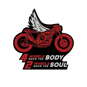 2 Wheels Moves Soul - Sticker