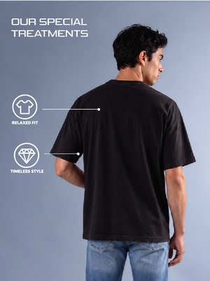 100kmph Basics Oversize T-Shirt Black
