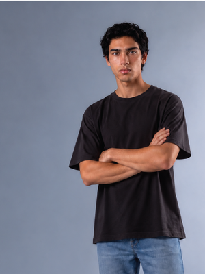 100kmph Basics Round Neck T-Shirt Black