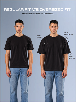 100kmph Basics Oversize T-Shirt Black