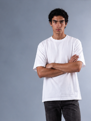 100kmph Basics Oversize T-Shirt White