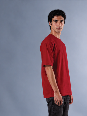 100kmph Basics Oversize T-Shirt Red