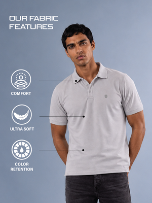100kmph Basics Polo T-Shirt White