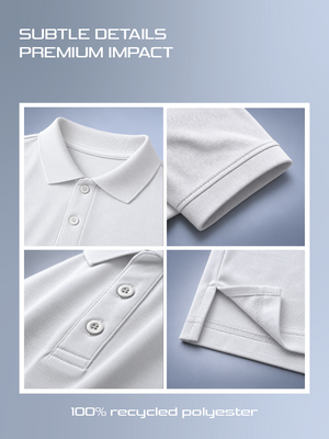 100kmph Basics Polo T-Shirt White