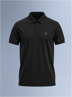 100kmph Basics Polo T-Shirt Black