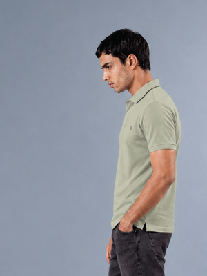 100kmph Basics Polo T-Shirt Aluminium