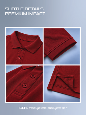 100kmph Basics Polo T-Shirt Arrow Red