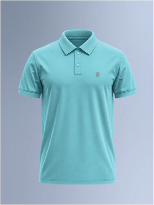 100kmph Basics Polo T-Shirt Sky Blue