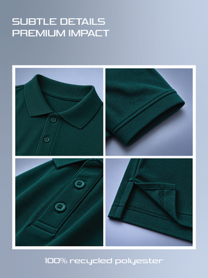 100kmph Basics Polo T-Shirt Pine Green