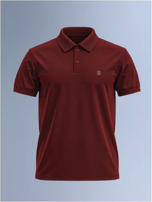 100kmph Basics Polo T-Shirt  Maroon