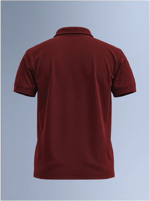 100kmph Basics Polo T-Shirt  Maroon