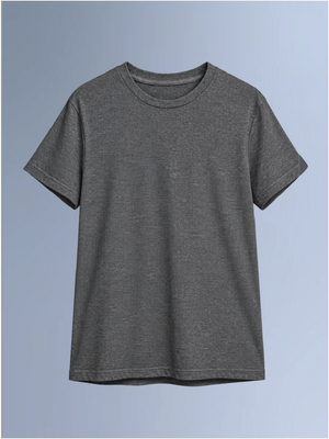 100kmph Basics Round Neck T-Shirt Charcoal