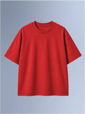 100kmph Basics Oversize T-Shirt Red