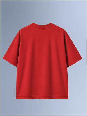 100kmph Basics Oversize T-Shirt Red