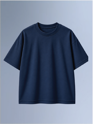 100kmph Basics Oversize T-Shirt Navy Blue