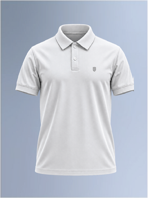 100kmph Basics Polo T-Shirt White