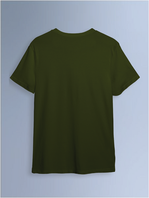 100kmph Basics Round Neck T-Shirt Olive Green