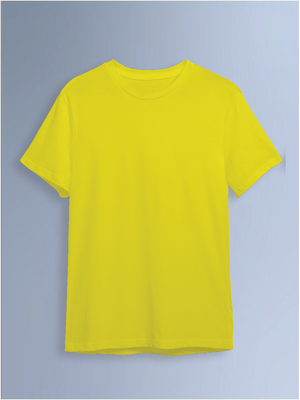 100kmph Basics Round Neck T-Shirt Yellow
