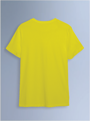100kmph Basics Round Neck T-Shirt Yellow