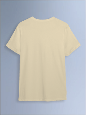 100kmph Basics Round Neck T-Shirt Beige