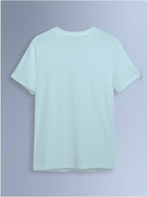100kmph Basics Round Neck T-Shirt Sky Blue