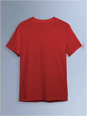 100kmph Basics Round Neck T-Shirt Red