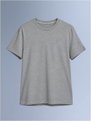 100kmph Basics Round Neck T-Shirt Grey