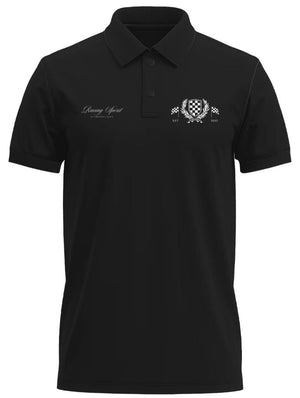 Racing Spirit Black Polo T-Shirt