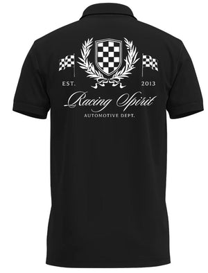 Racing Spirit Black Polo T-Shirt